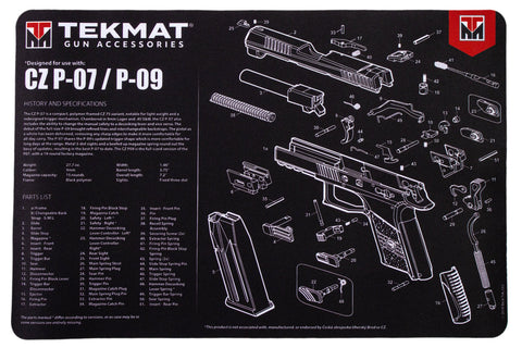 Tapete para Limpieza de Armas CZ P-07 / P-09 TEKMAT