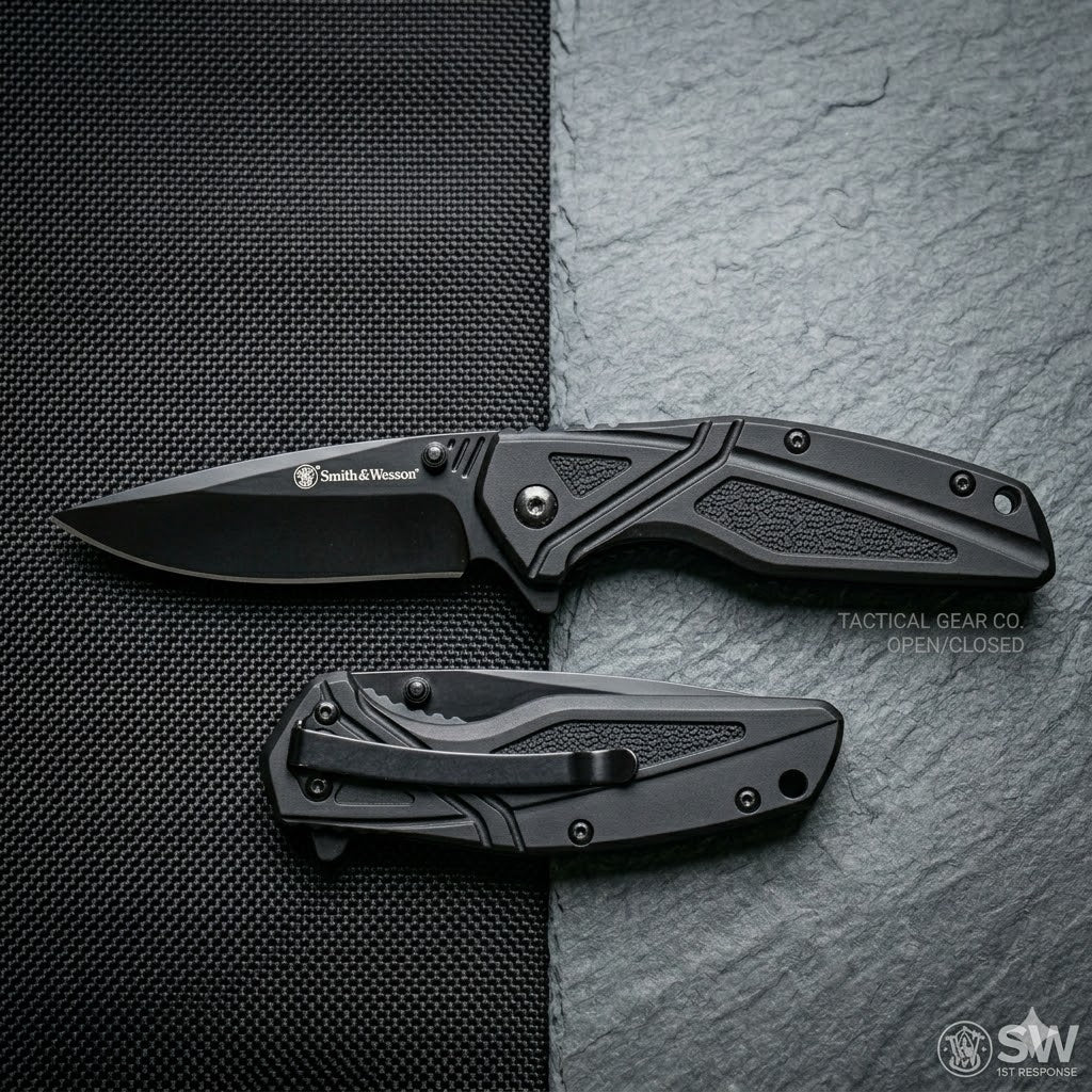 Navaja Negro Frotar Alumbre SMITH AND WESSON