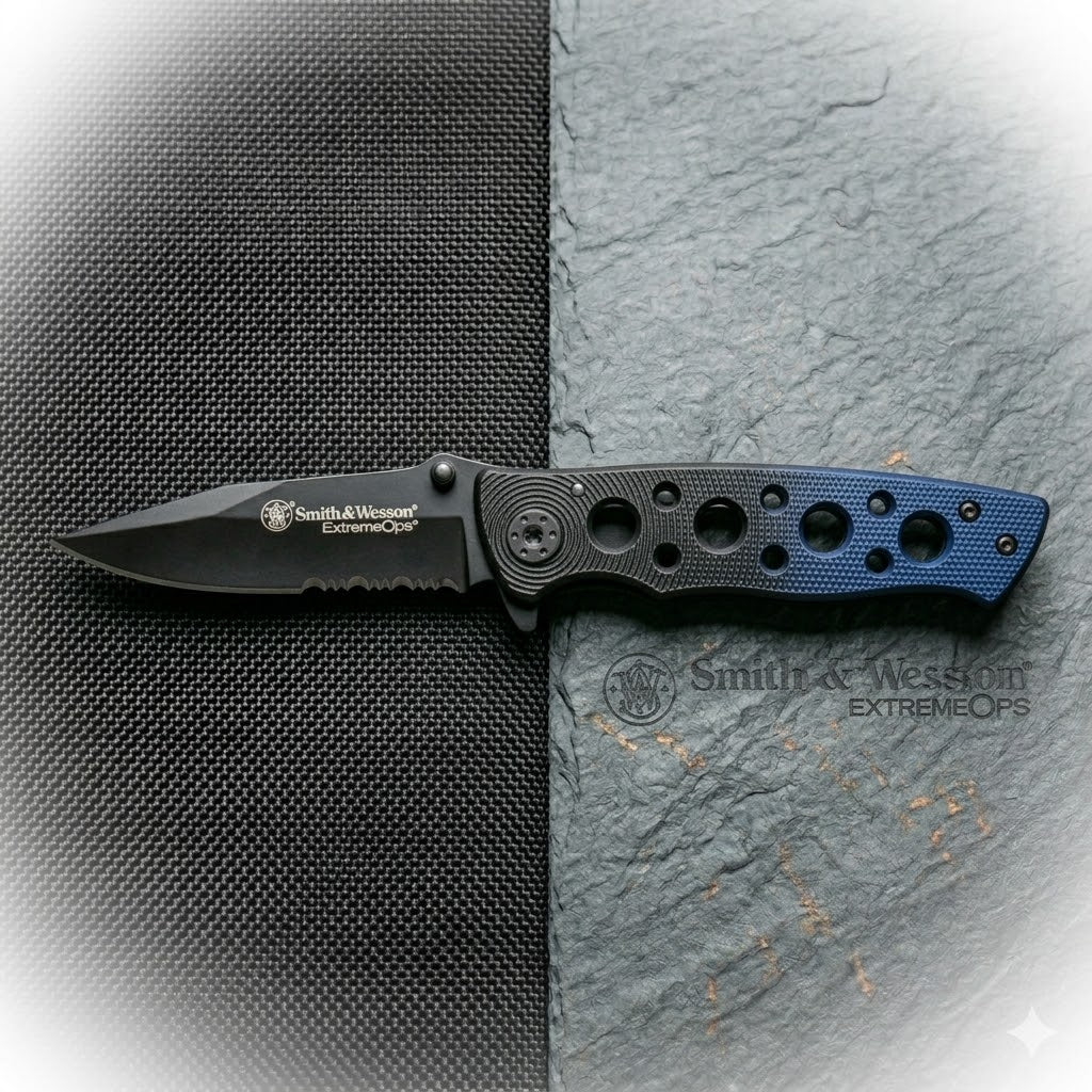 Navaja Extreme Ops SMITH AND WESSON (AZUL)