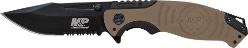 Navaja Hoja de Punta Caída SMITH AND WESSON Marron