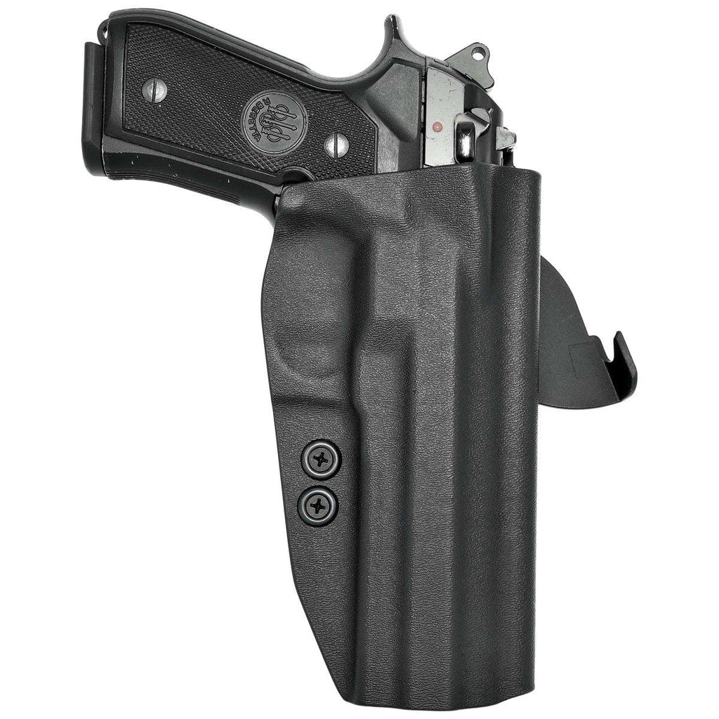 Beretta 92, 96, M9, 92F, 92FS OWB Leather 2 Slot Molded Pancake Belt