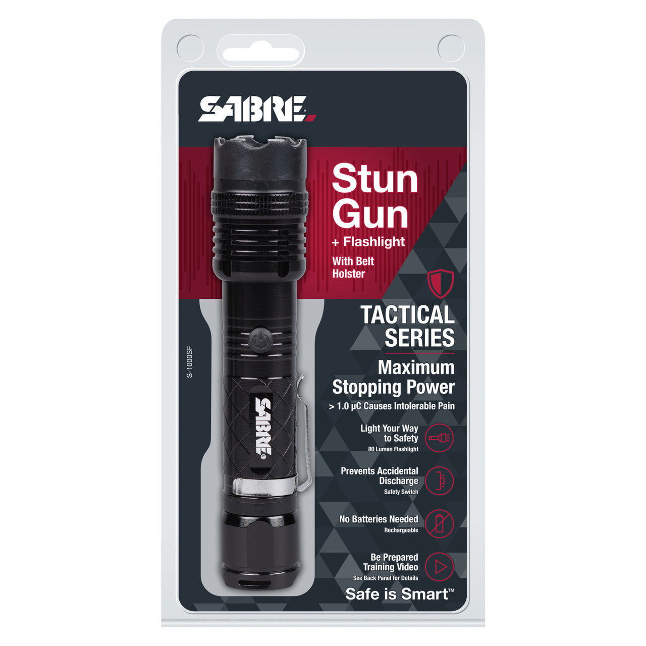 Linterna Electroshock 1 Million Stun Gun SABRE