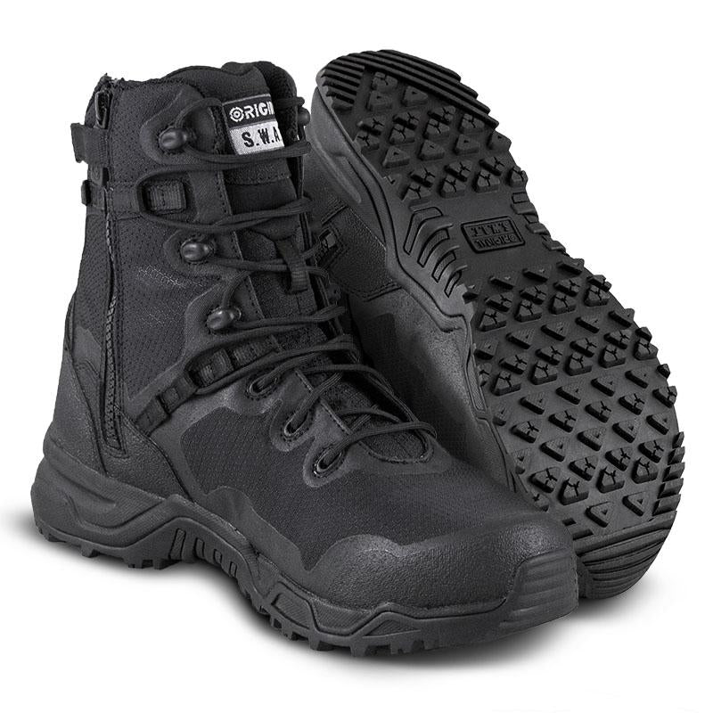 ORIGINAL SWAT Botas Alpha Fury con cierre 8" NEGRO